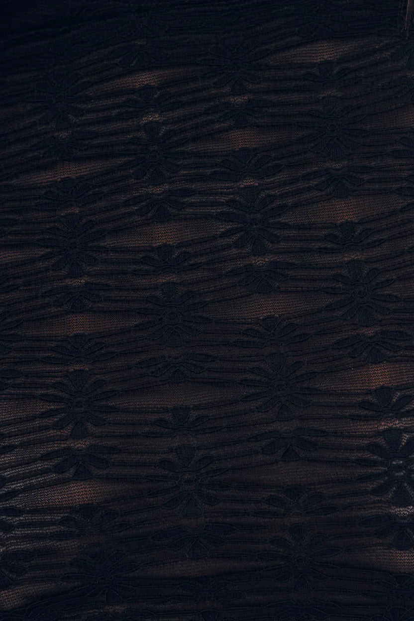 Galo Flower Lace Top - Noir