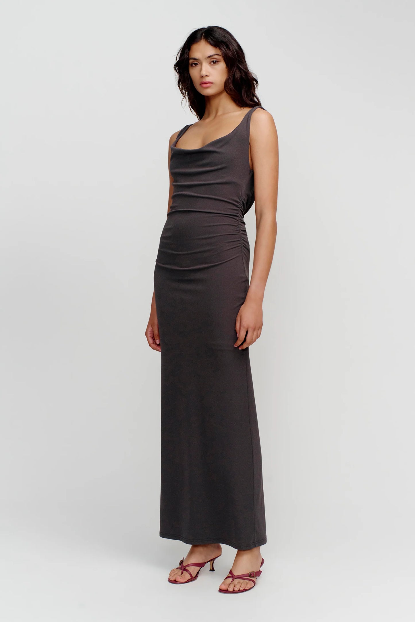 Hariette Midi Dress - Charcoal