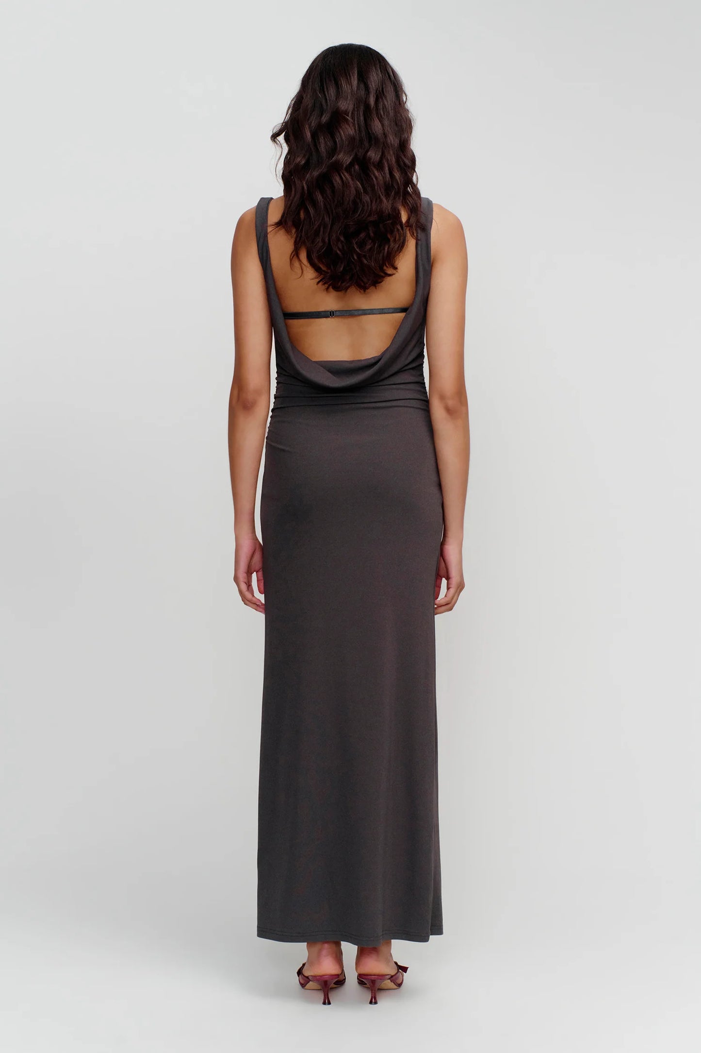 Hariette Midi Dress - Charcoal