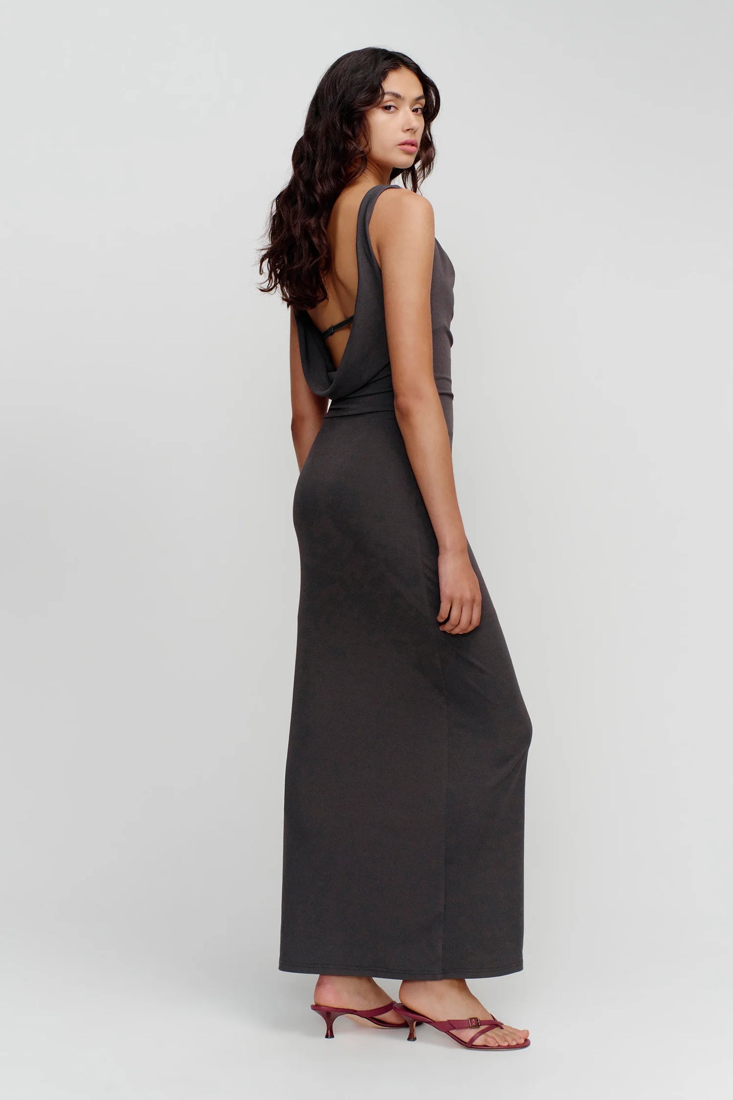 Hariette Midi Dress - Charcoal