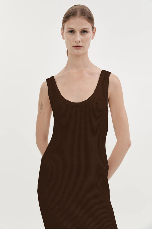 Aya Knit Dress - Chocolate