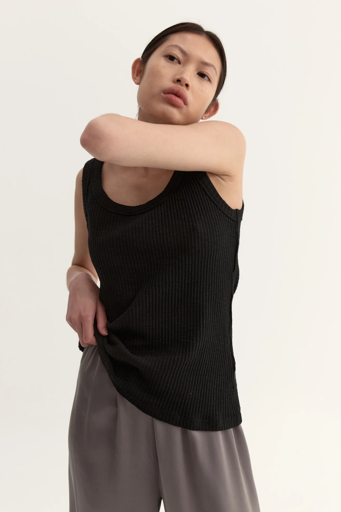 Kasumi Knit Tank - Black