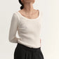 Tove Knit Long Sleeve Top - Cream