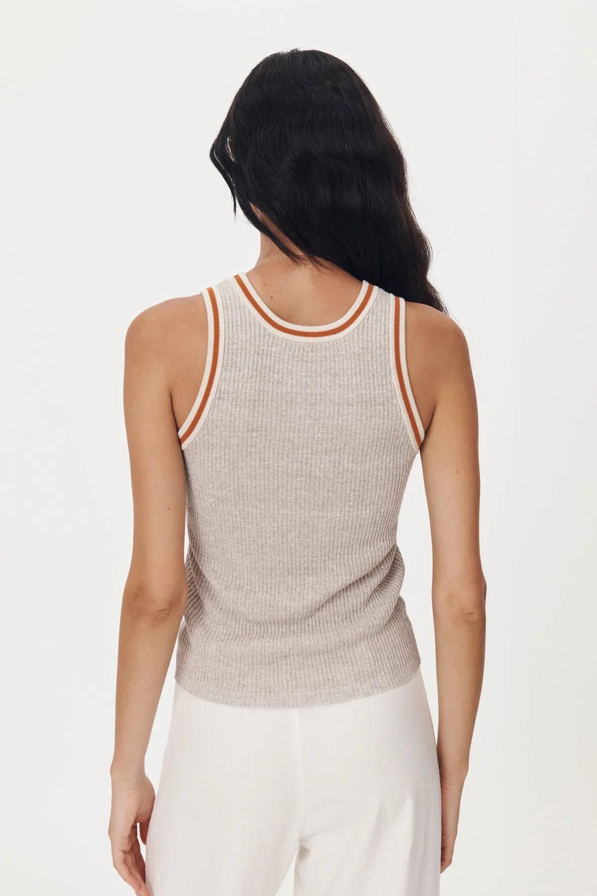 Hubert Knit Tank - Oat Marle