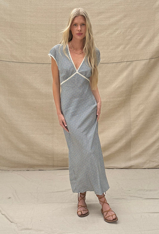Indine Dress - Gingham Silk