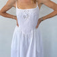 Neroni Dress - White Floral Embroidered