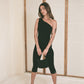 One Shoulder Asym Hem Tank - Black