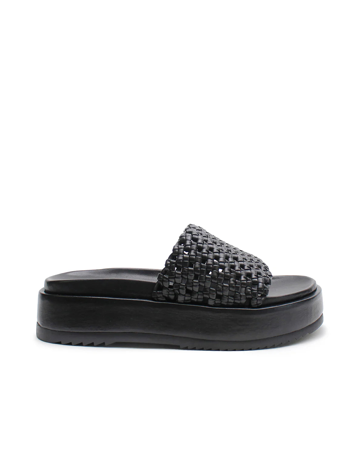 Knotted Platform Slide - Black