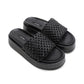 Knotted Platform Slide - Black