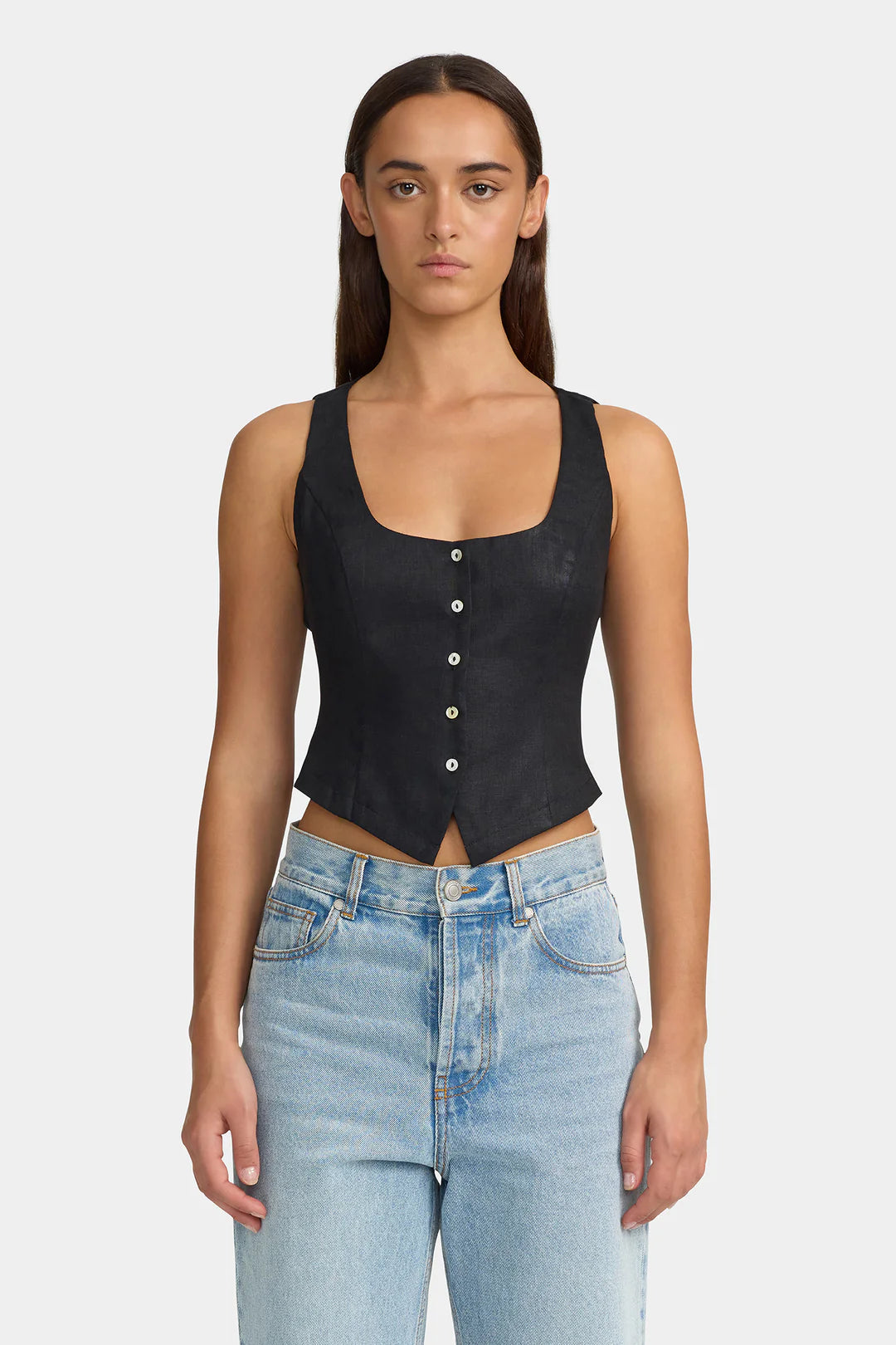 Melanie Linen Vest