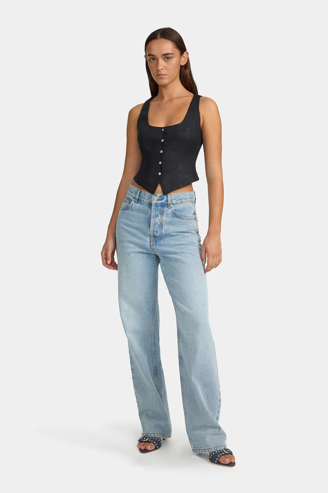 Melanie Linen Vest