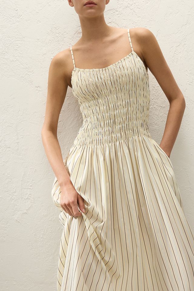 Aracelli Maxi Dress - Fiori Stripe Lemon