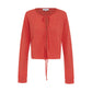 Marcia Bow Cardigan Top - Apple Red