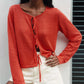 Marcia Bow Cardigan Top - Apple Red