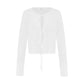 Marcia Bow Cardigan Top - Bone