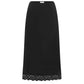 Marina Silk Midi Skirt - Noir