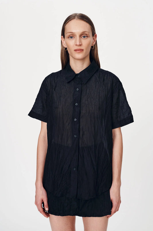 Mason Silk Shirt - Noir