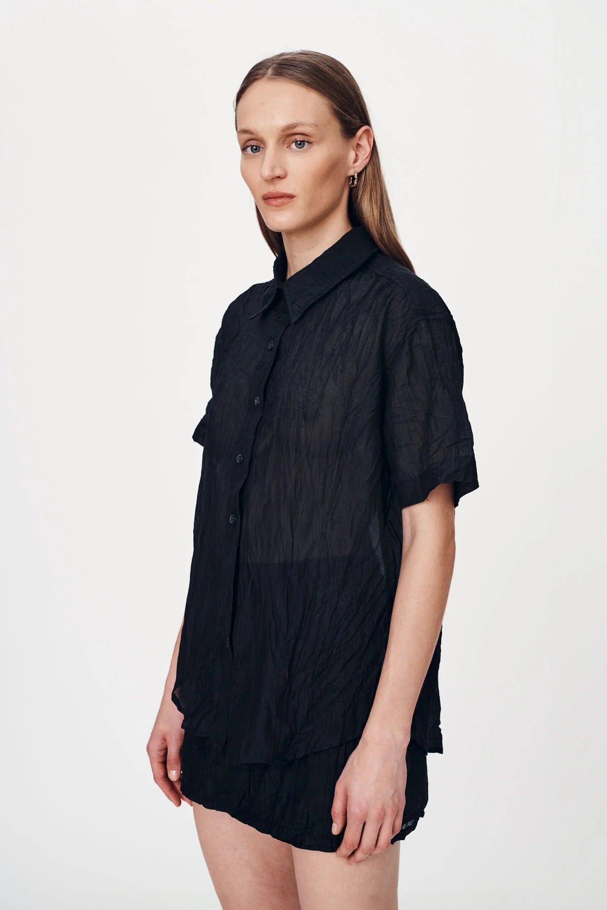 Mason Silk Shirt - Noir