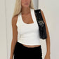 Asymmetric Racer Slip Top - Off White