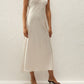 Mina Midi Dress - Polka Dot Antique White