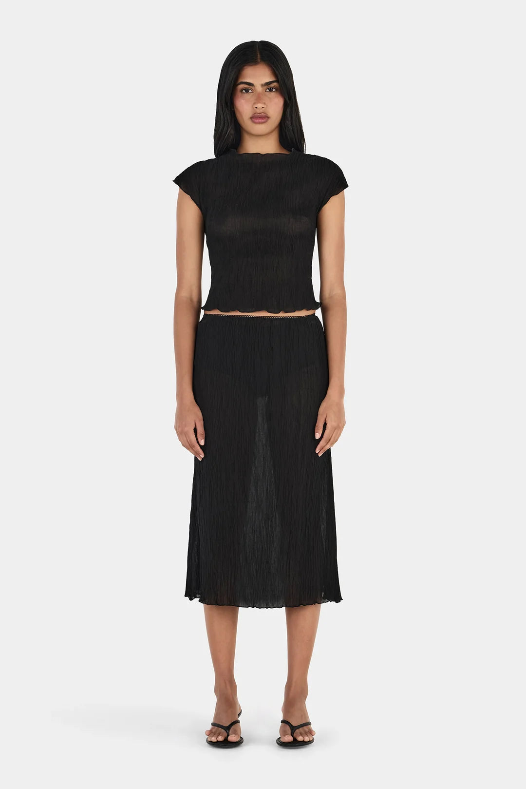 Luminara Midi Skirt - Black