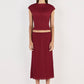 Luminara Midi Skirt - Crimson