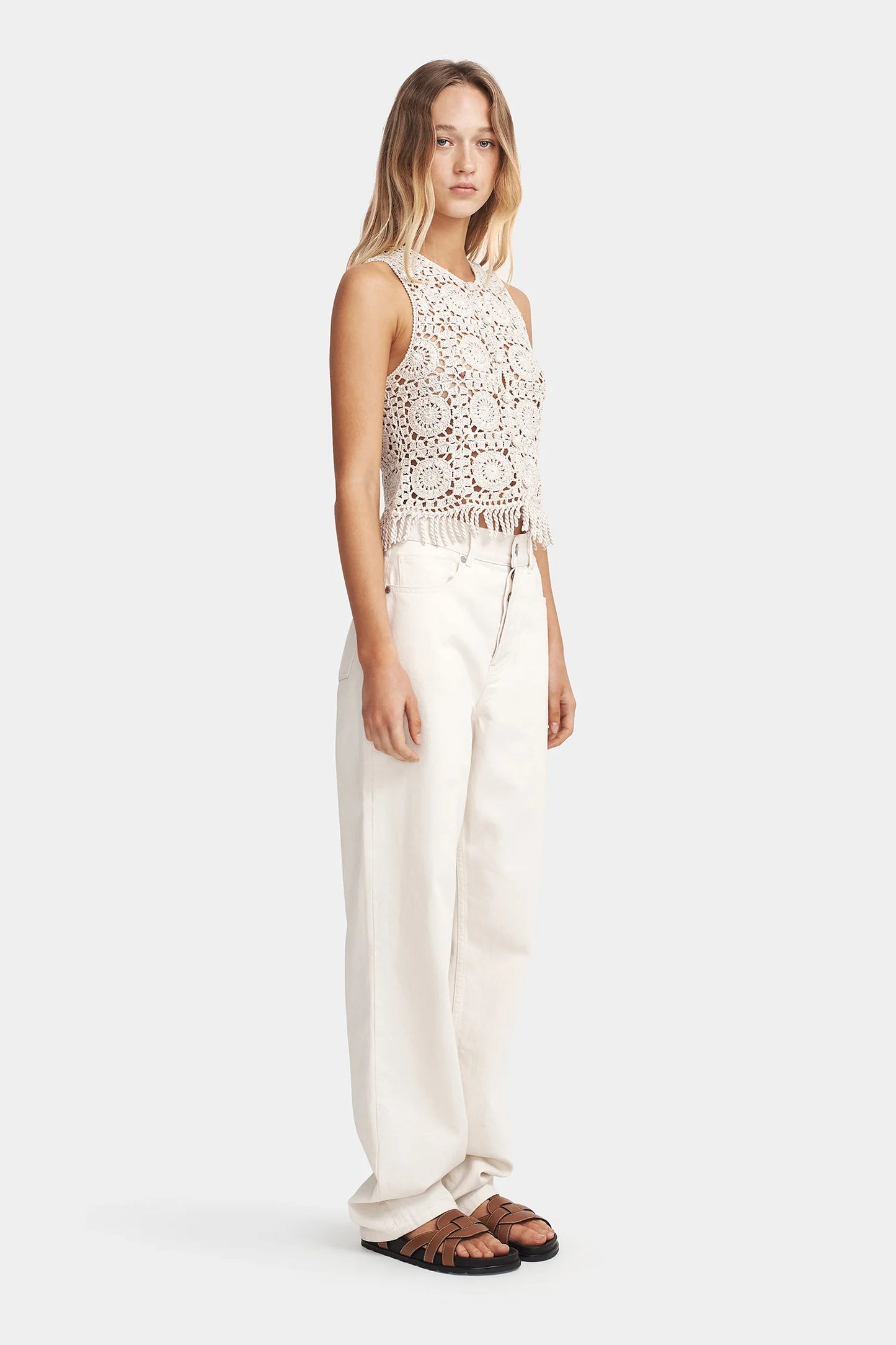 Patti Crochet Top - Natural