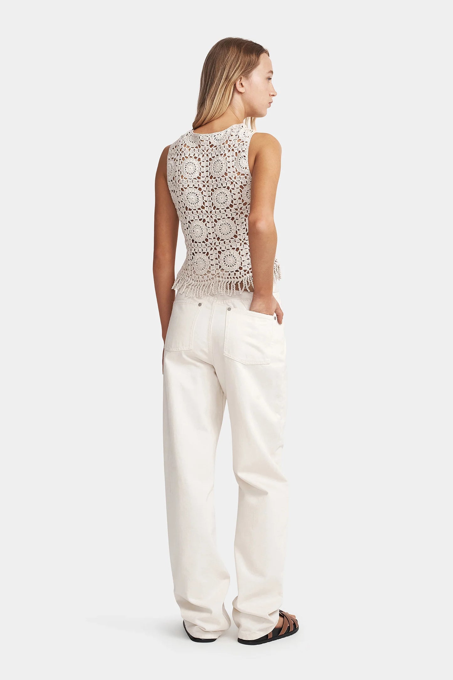 Patti Crochet Top - Natural