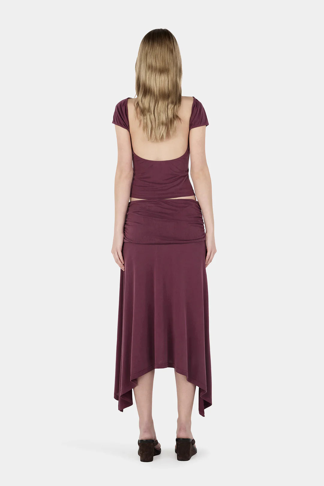Farrah Midi Skirt - Plum