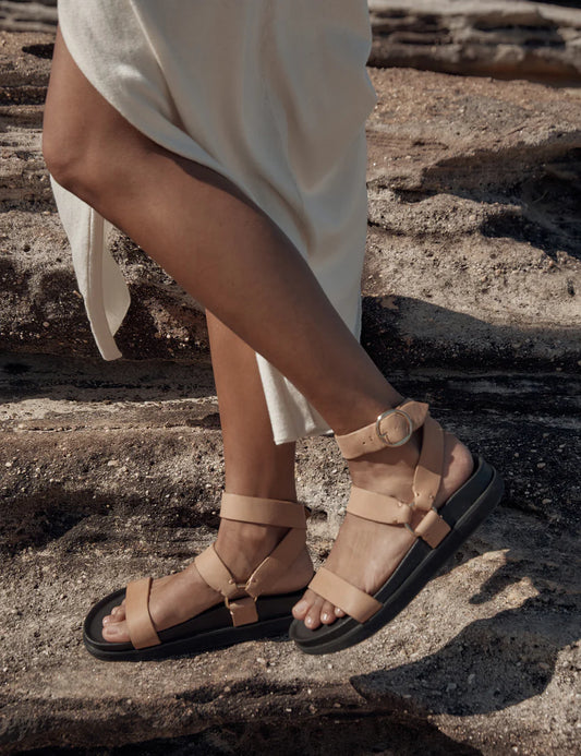 Platform Sandal - Light Tan