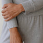 Baby Rib Scallop Long Sleeve - Heather Grey