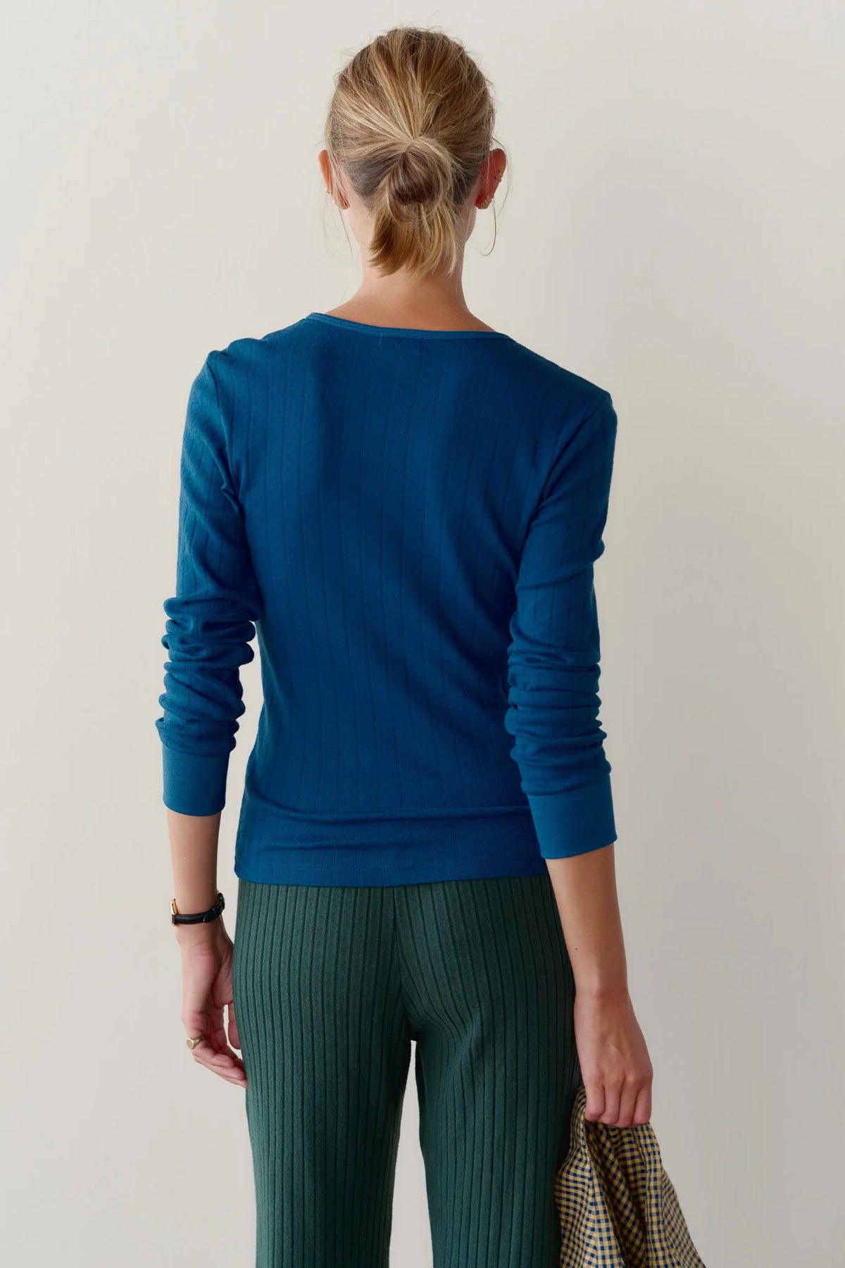 Pointelle Long Sleeve - Lake