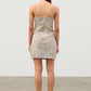 Micro Leopard Hemp Blend Mini Dress