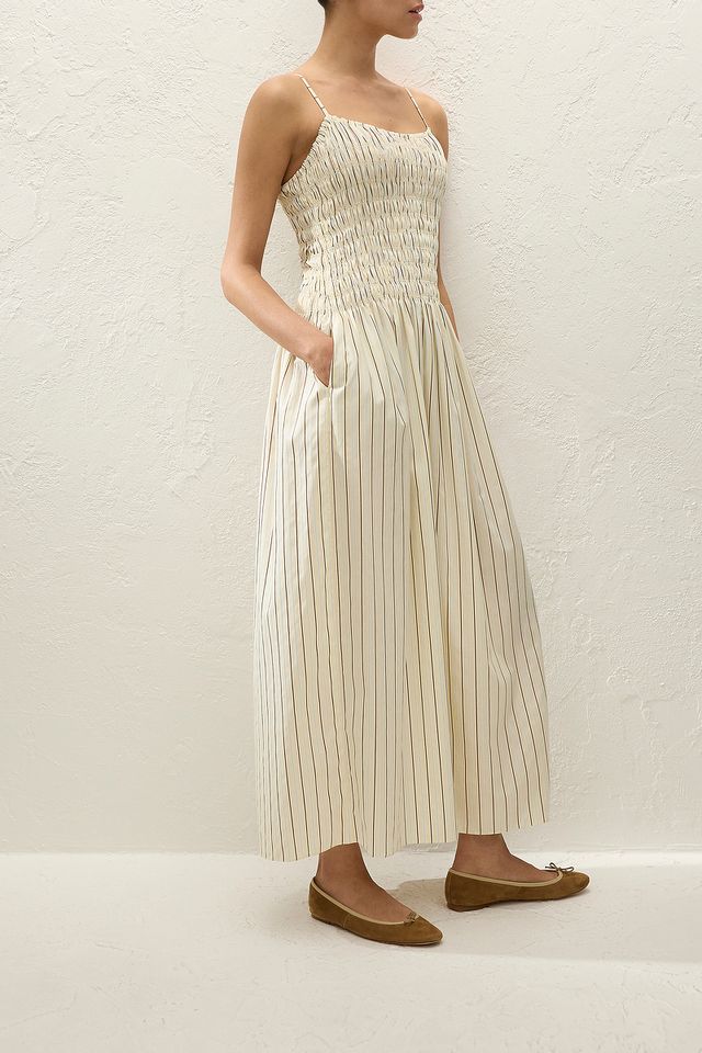 Aracelli Maxi Dress - Fiori Stripe Lemon
