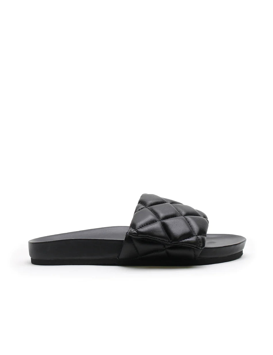 Quilted Slide - Black