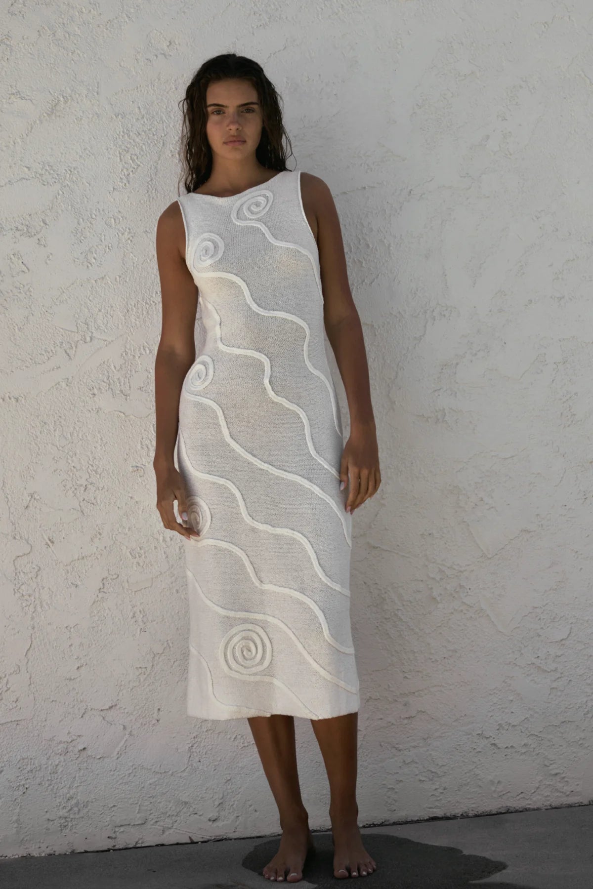 Shea Organic Cotton Swirl Knit Dress