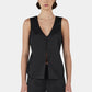 Rey Satin Vest - Black