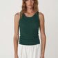 Zoe Contrast Knit Tank - Bottle Green