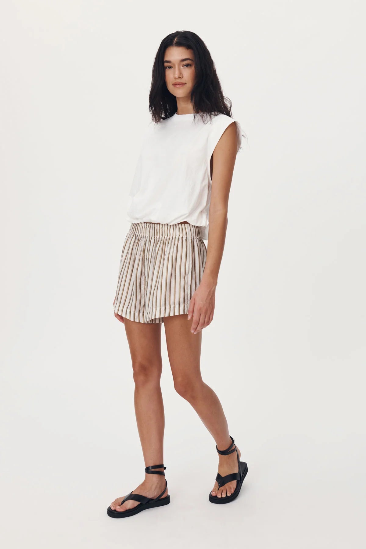 Rocco Stripe Boxer Shorts - Sienna