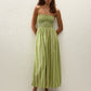 Jamie Midi Dress - Ombre Green Stripe