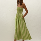 Jamie Midi Dress - Ombre Green Stripe