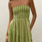 Jamie Midi Dress - Ombre Green Stripe