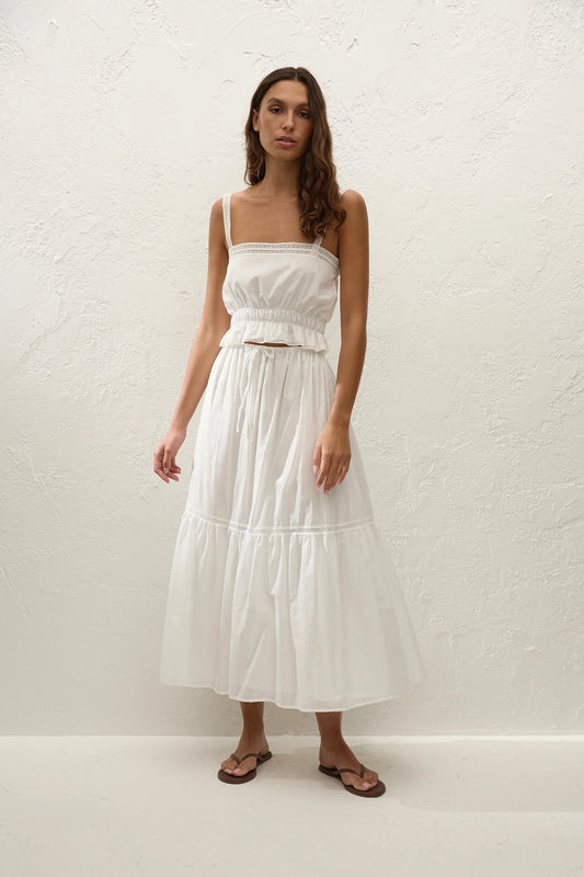 Venta Midi Skirt - White