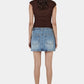 Sago Draped Top - Chocolate