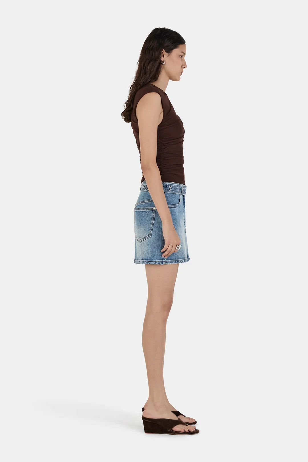 Sago Draped Top - Chocolate
