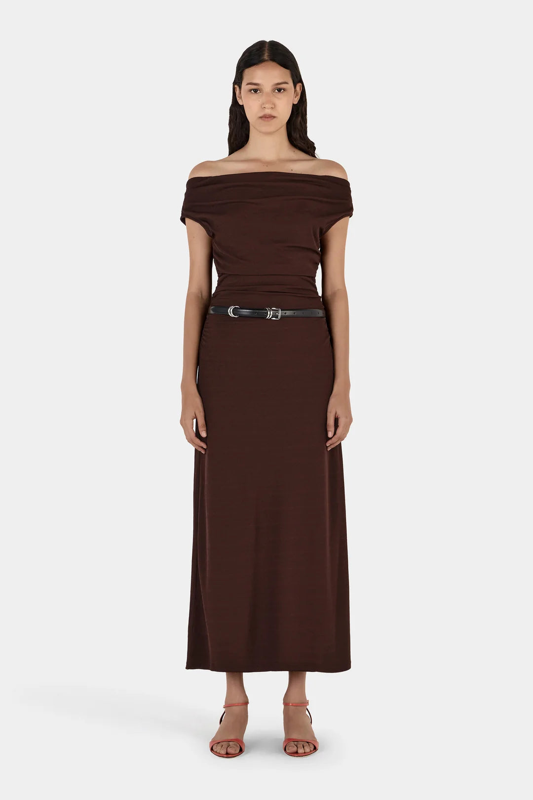 Amara Midi Dress - Chocolate