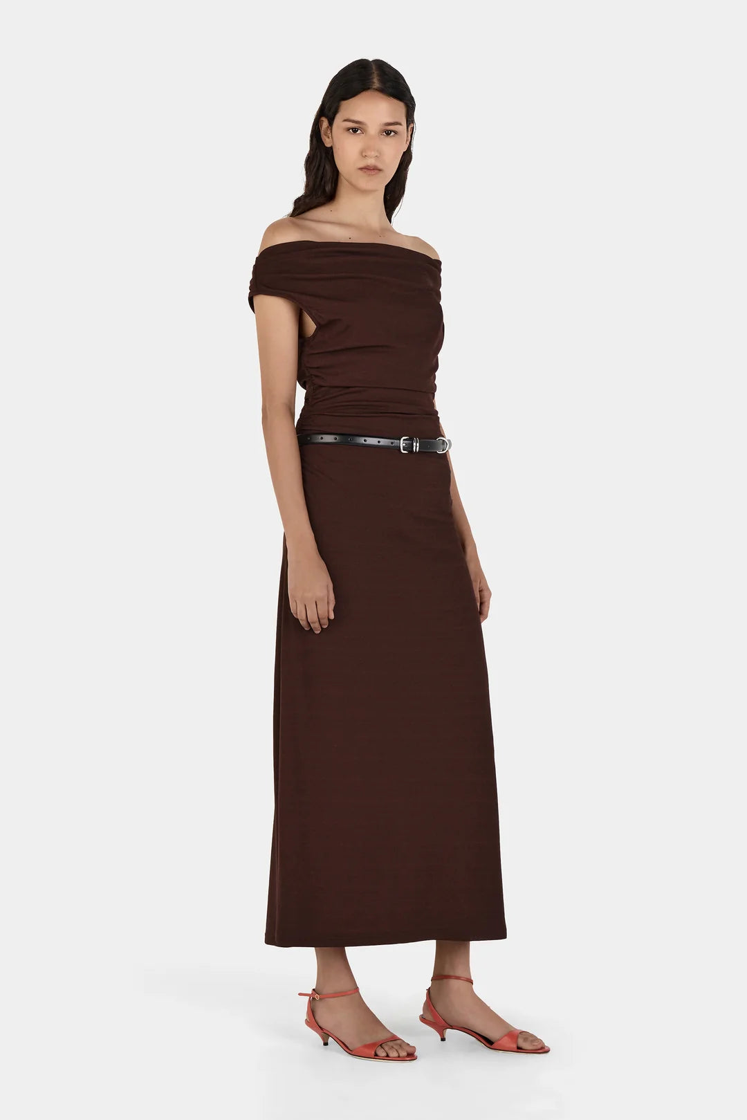 Amara Midi Dress - Chocolate