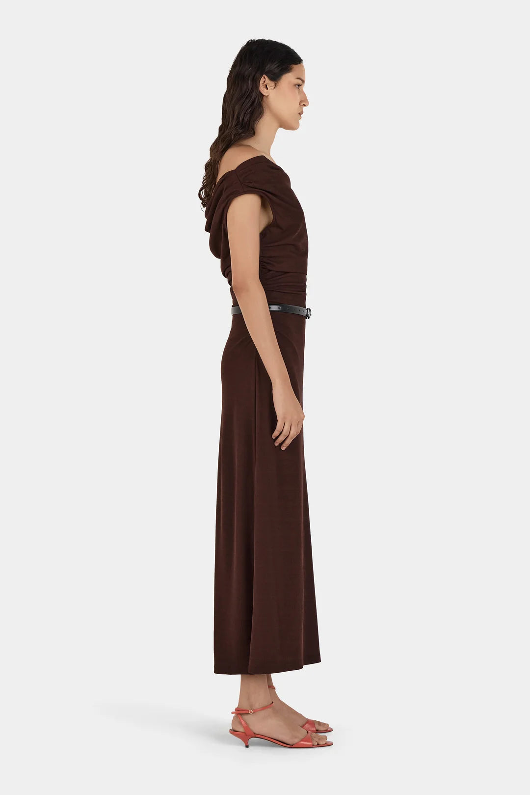 Amara Midi Dress - Chocolate