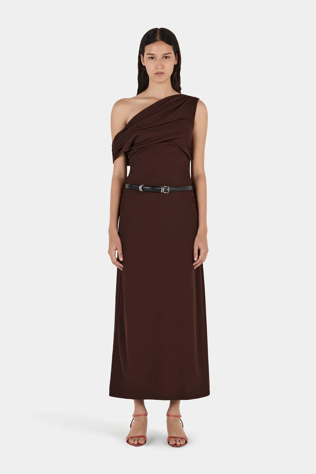 Amara Midi Dress - Chocolate