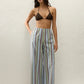 Lane Pant - Agua Stripe Blue